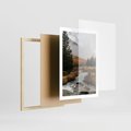 Plakat w ramie 50x70 - W Górskiej Dolinie - artystyczna fotografia, las - rama drewno