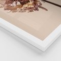 Zestaw obrazy w ramie 50x70 galeria - Suche, kwiaty, boho, minimalizm, płatki - rama biała