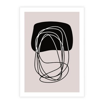 Plakat bez ramy 50x70 - Strukturalne Kontrasty - abstrakcyjne szkicowane linie, minimalizm