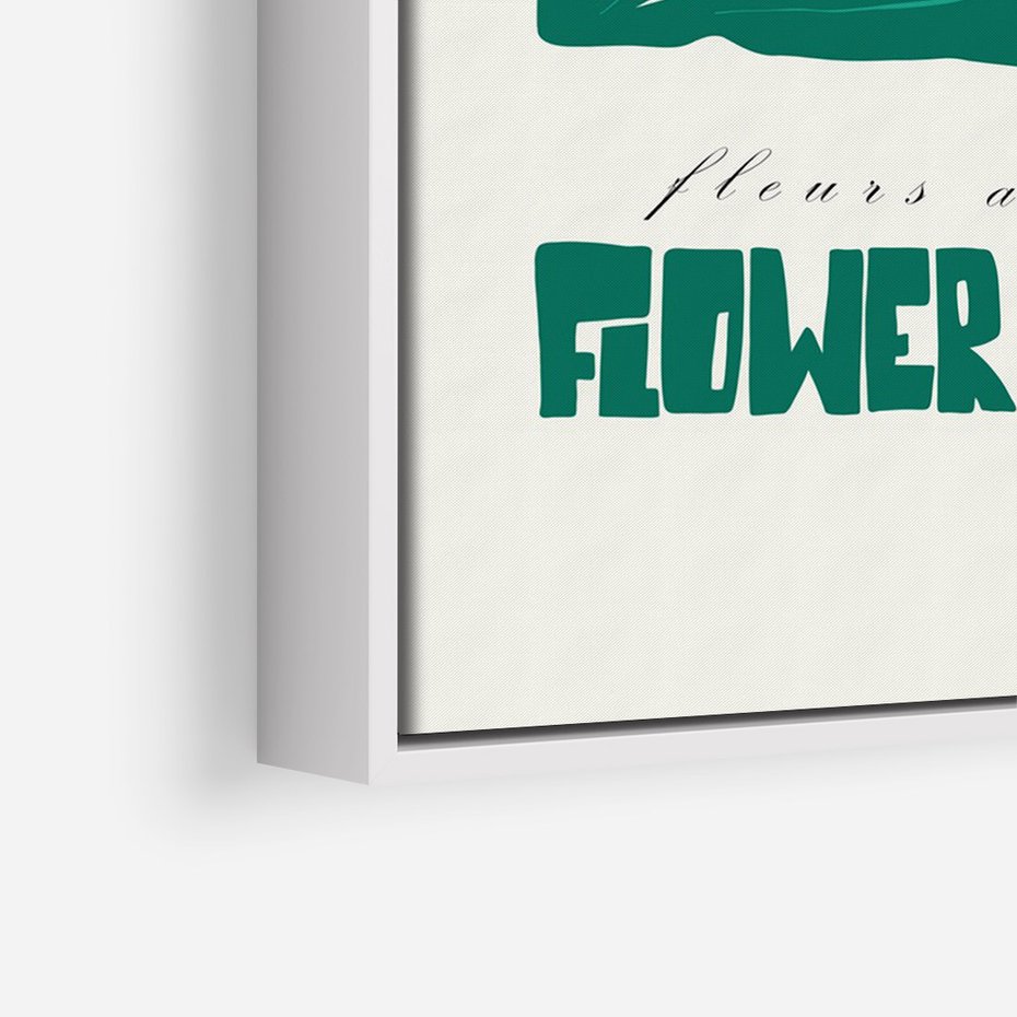 Obraz w ramie 50x70 - Retro Inspiracja - minimalistyczna kwiatowa kompozycja, pastelowe kolory - rama biała