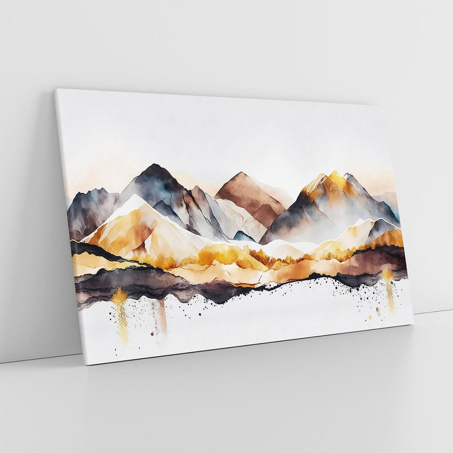 Obraz na płótnie 70x50 - Górska Grafika - góry, krajobraz