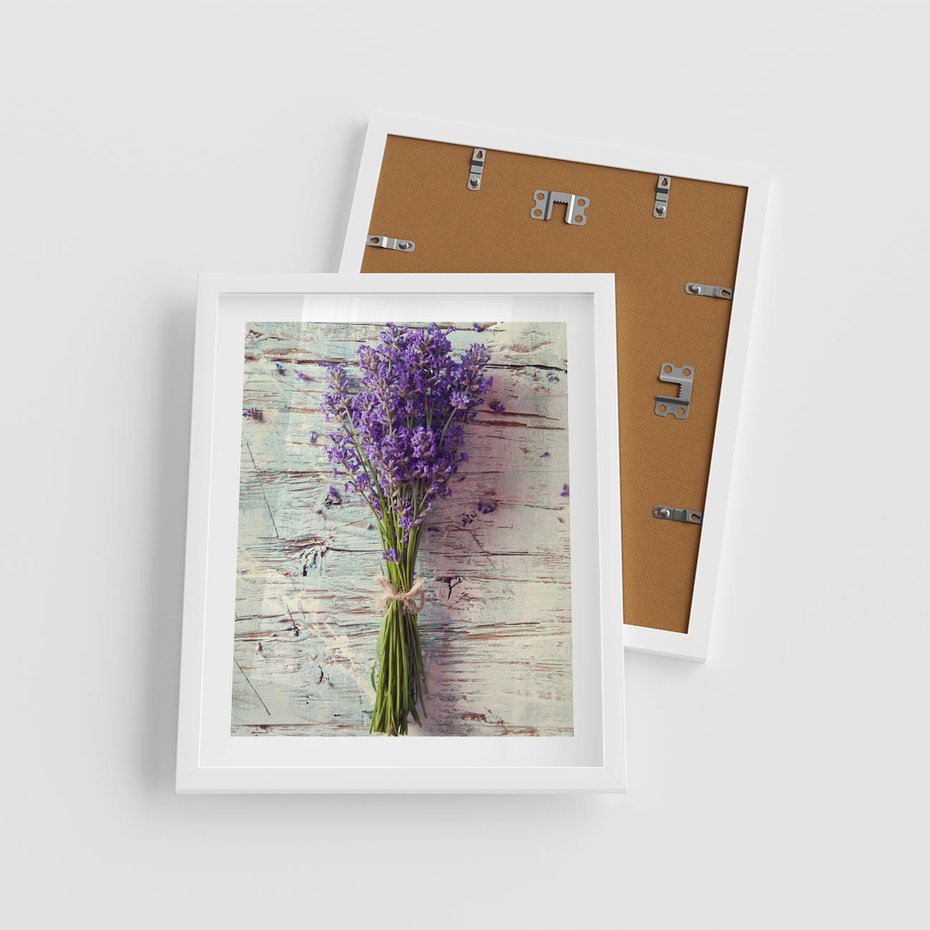 Plakat w ramie 40x50 - Kwiatowy bukiet pełen piękna - bukiet, kwiaty - rama biała