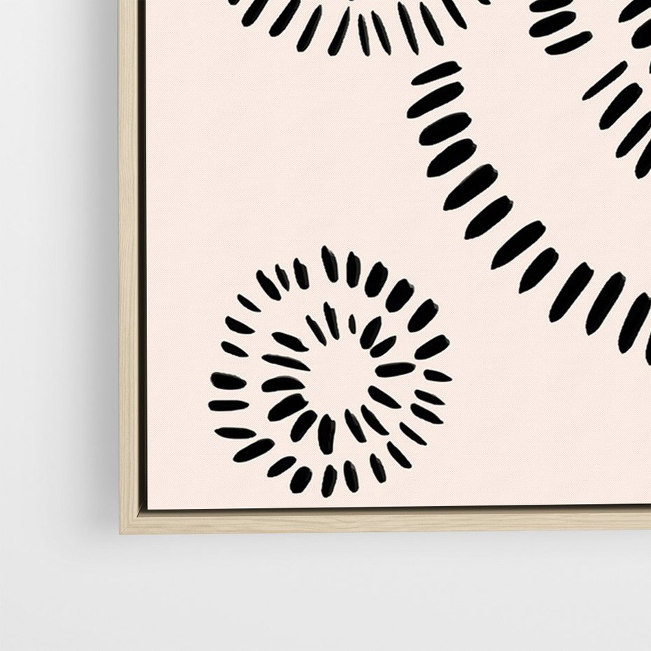 Obraz w ramie 80x120 - Abstrakcyjne Wnętrza - minimalistyczne kształty, odbicia - rama drewno