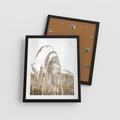 Plakat w ramie 40x50 - Ujęcie Suchych Traw - suche trawy, zbliżenie - rama czarna