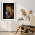 Plakat bez ramy 21x30 - Władca Dzikiej Przyrody - lew, król