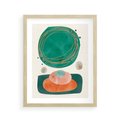 Plakat w ramie 40x50 - Rozmyte Granice - abstrakcyjne plamy, zielony - rama drewno