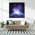 Obraz na płótnie 40x40 - Podróż w kosmiczną przestrzeń - kosmos, ziemia
