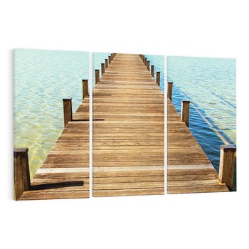 Obraz na płótnie 120x80 - Pomost nad morską przestrzenią - pomost, morze