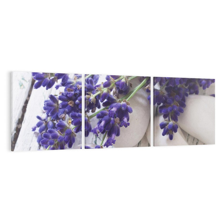 Obraz na płótnie 120x40 - relaks z aromatem - lawenda, spa