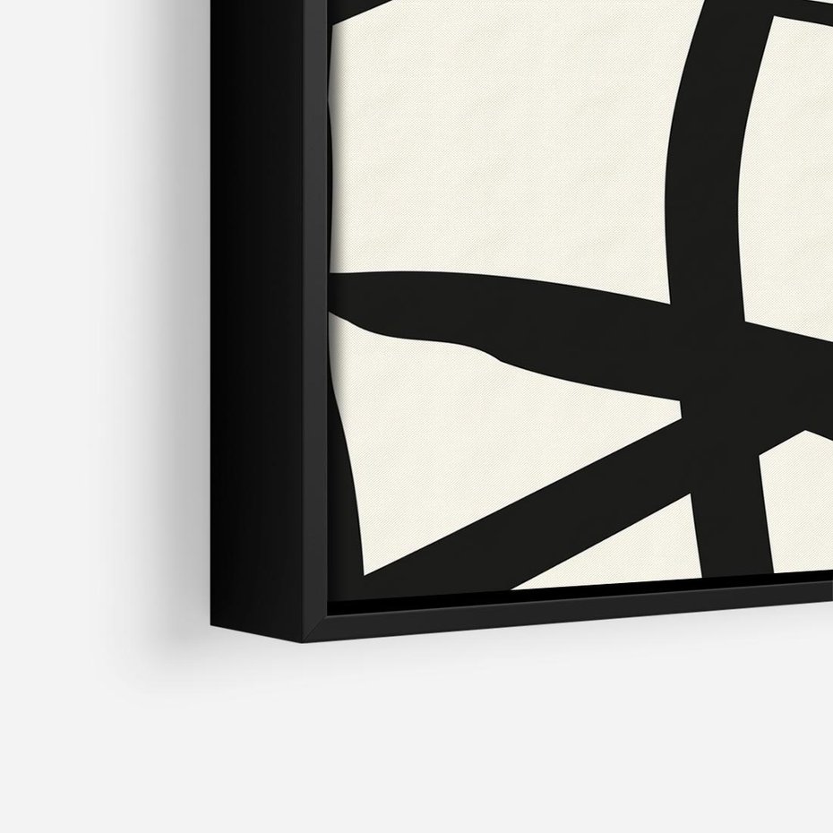 Obraz w ramie 50x50 - Impresje Wymiaru - linie, abstrakcja - rama czarna