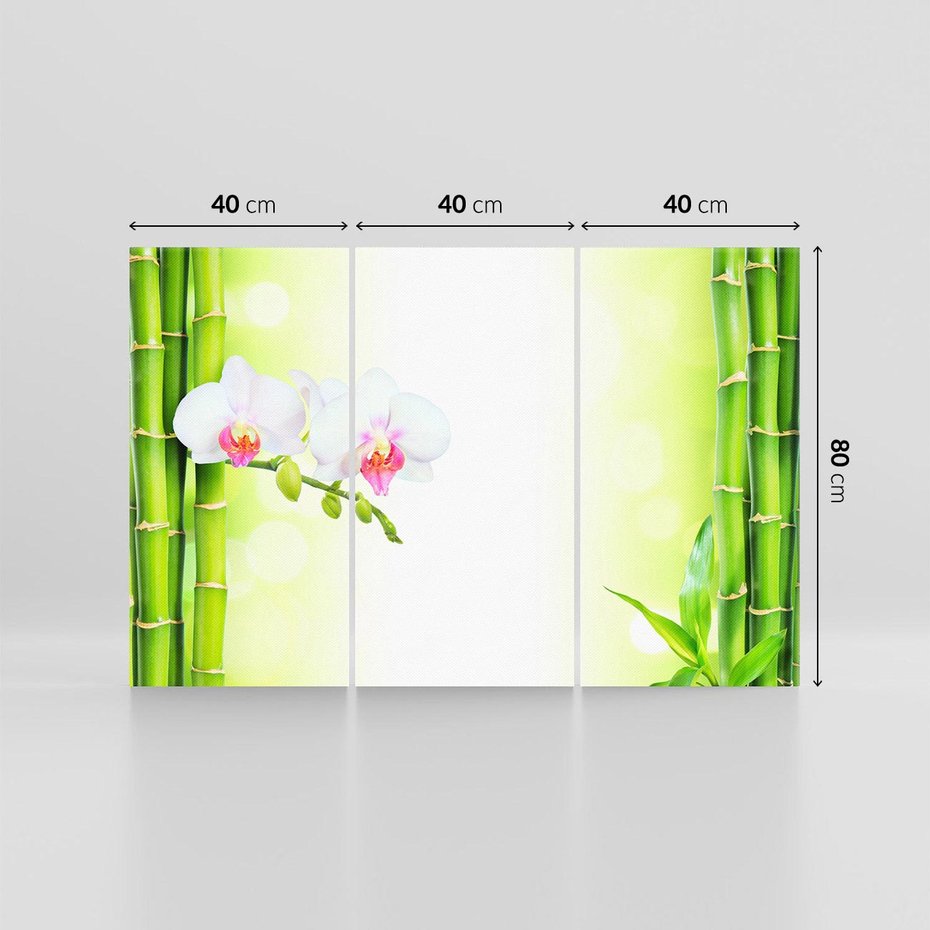 Obraz na płótnie 120x80 - Orchidea, Bambus i Relaks w SPA - orchidea, kwiat