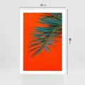 Plakat bez ramy 21x30 - Egzotyczny Urok - liście, palma