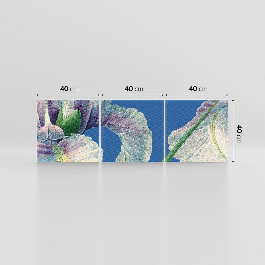 Obraz na płótnie 120x40 - Rapsodia malarskich gestów - wielkie kwiaty, zbliżenie