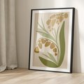 Plakat w ramie 30x40 - Minimalizm z Roślinami - nowoczesny plakat, roślinność - rama czarna