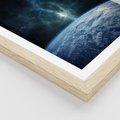 Plakat w ramie 30x40 - Wędrówka przez galaktyki - ziemia, kosmos - rama drewno