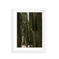 Plakat w ramie 30x40 - Wyjątkowy Klimat Boho - kaktusy, pustynia - rama biała