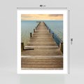 Plakat bez ramy 40x50 - Pomost ku morzu - pomost, morze