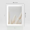 Plakat w ramie 40x50 - Biały Spokój - białe trawy, suche trawy pampas - rama biała