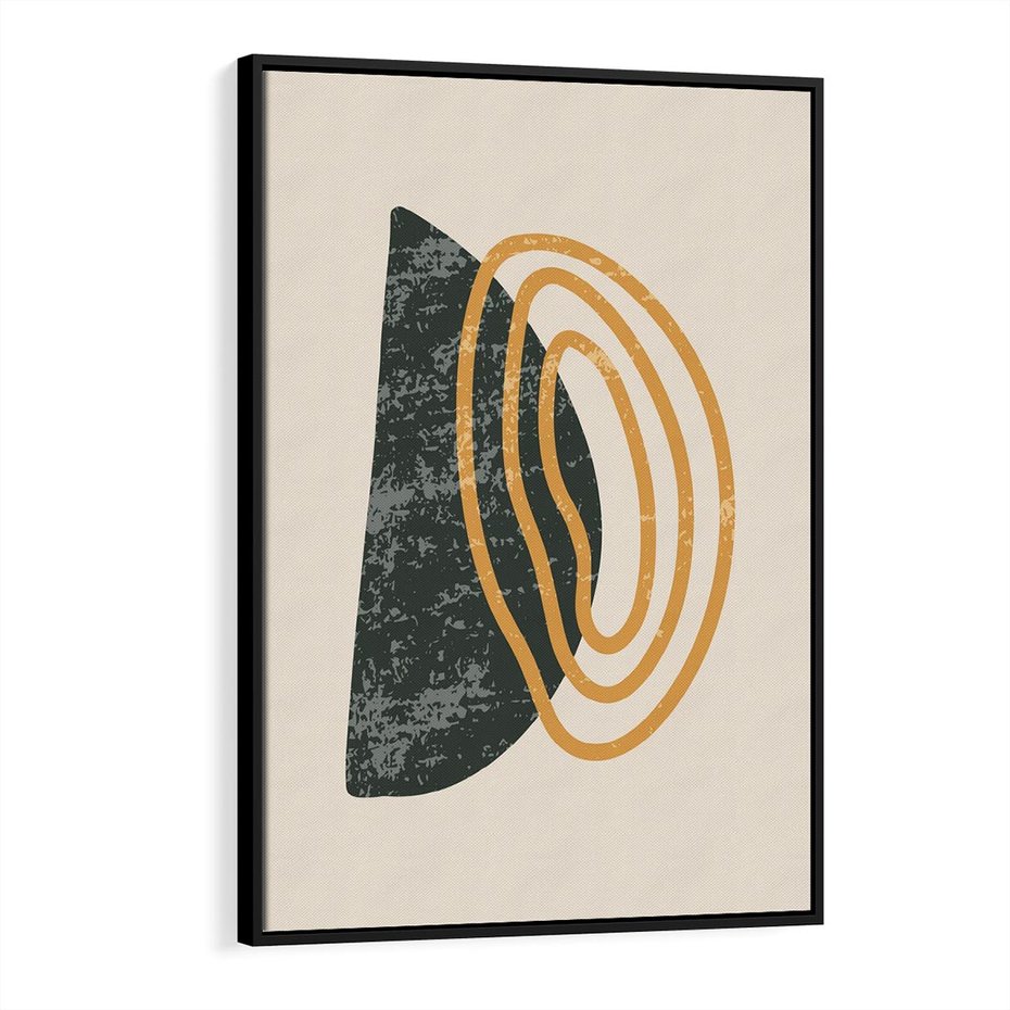 Obraz w ramie 70x100 - Nowoczesne Dialogi Materii - nowoczesny plakat, abstrakcyjne kształty - rama czarna