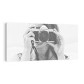 Obraz na płótnie 120x60 - Zrób mi Zdjęcie - fotografia, kobieta z aparatem