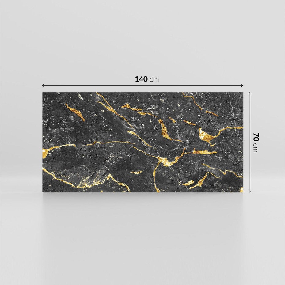 Obraz na płótnie 140x70 - Egzotyczny Blask - marmur, złoto