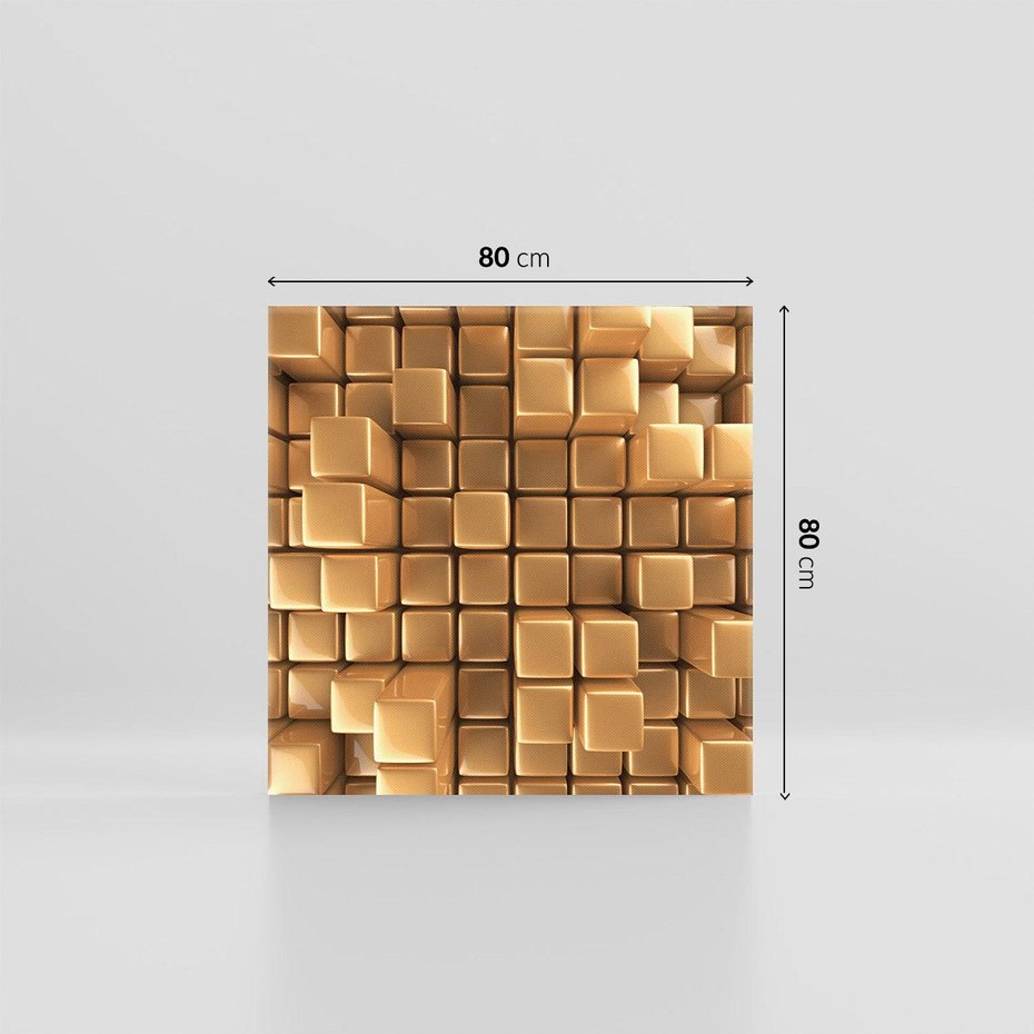 Obraz na płótnie 80x80 - Błyszcząca Elegancja - złoto, 3d