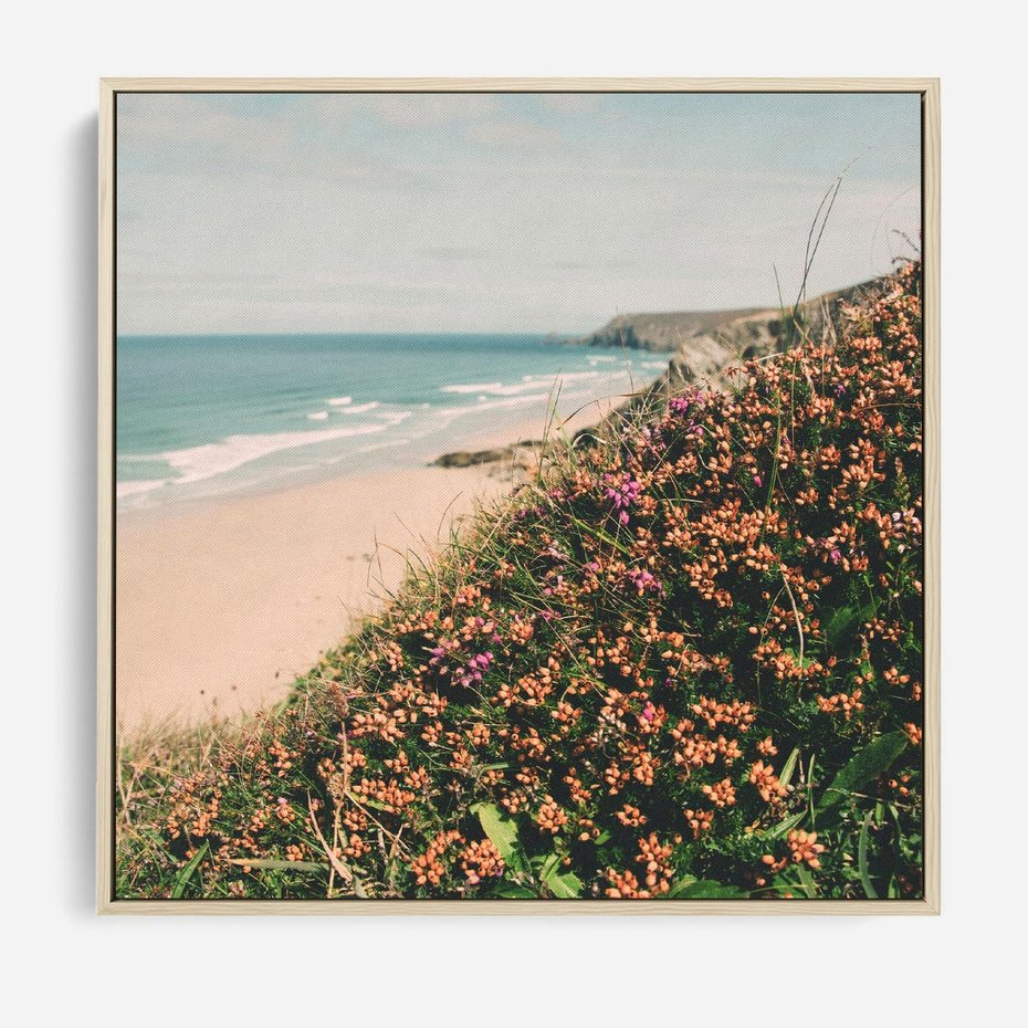 Obraz w ramie 50x50 - Perspektywa Klifu - fotografia, ocean - rama drewno