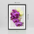 Plakat w ramie 50x70 - Relaksujące spa w otoczeniu orchidei - spa, świece - rama czarna