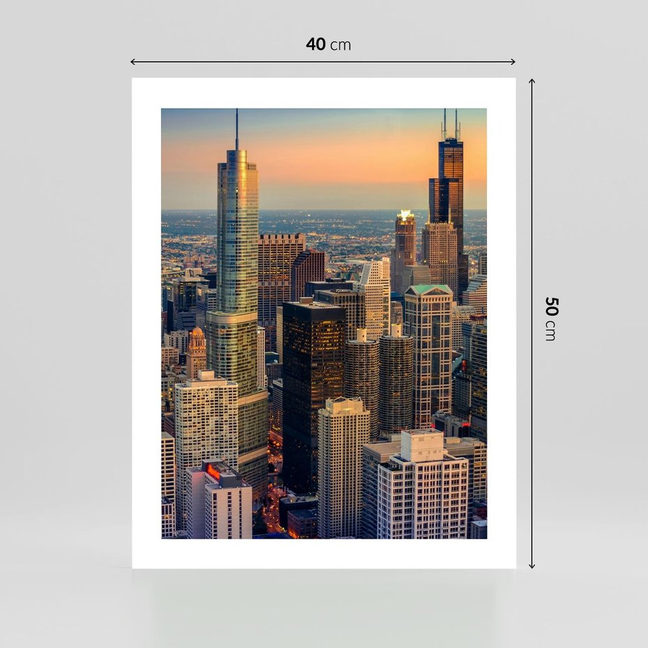 Plakat bez ramy 40x50 - Wieżowce Nowego Jorku - Manhattan, wieżowce