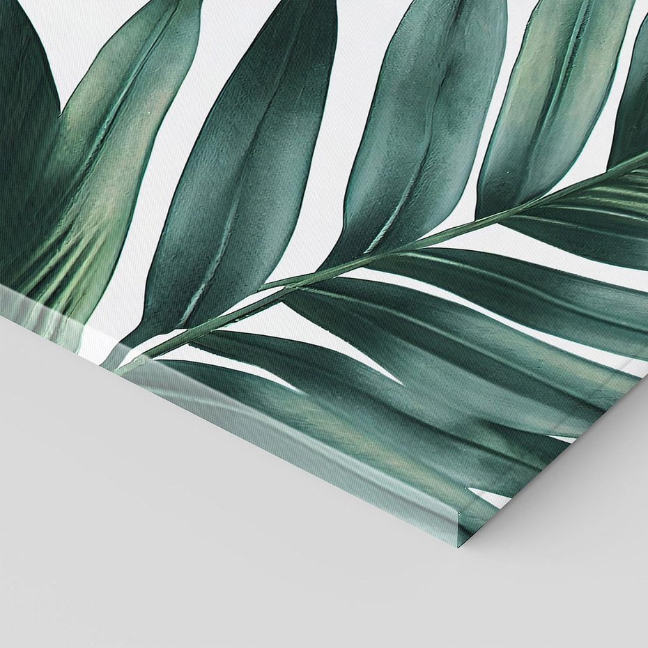 Obraz na płótnie 70x50 - Ruchome liście czasu - liście palmy, tropikalne