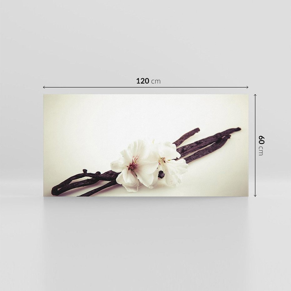 Obraz na płótnie 120x60 - Czuła delikatność wanilii - wanilia, kwiaty