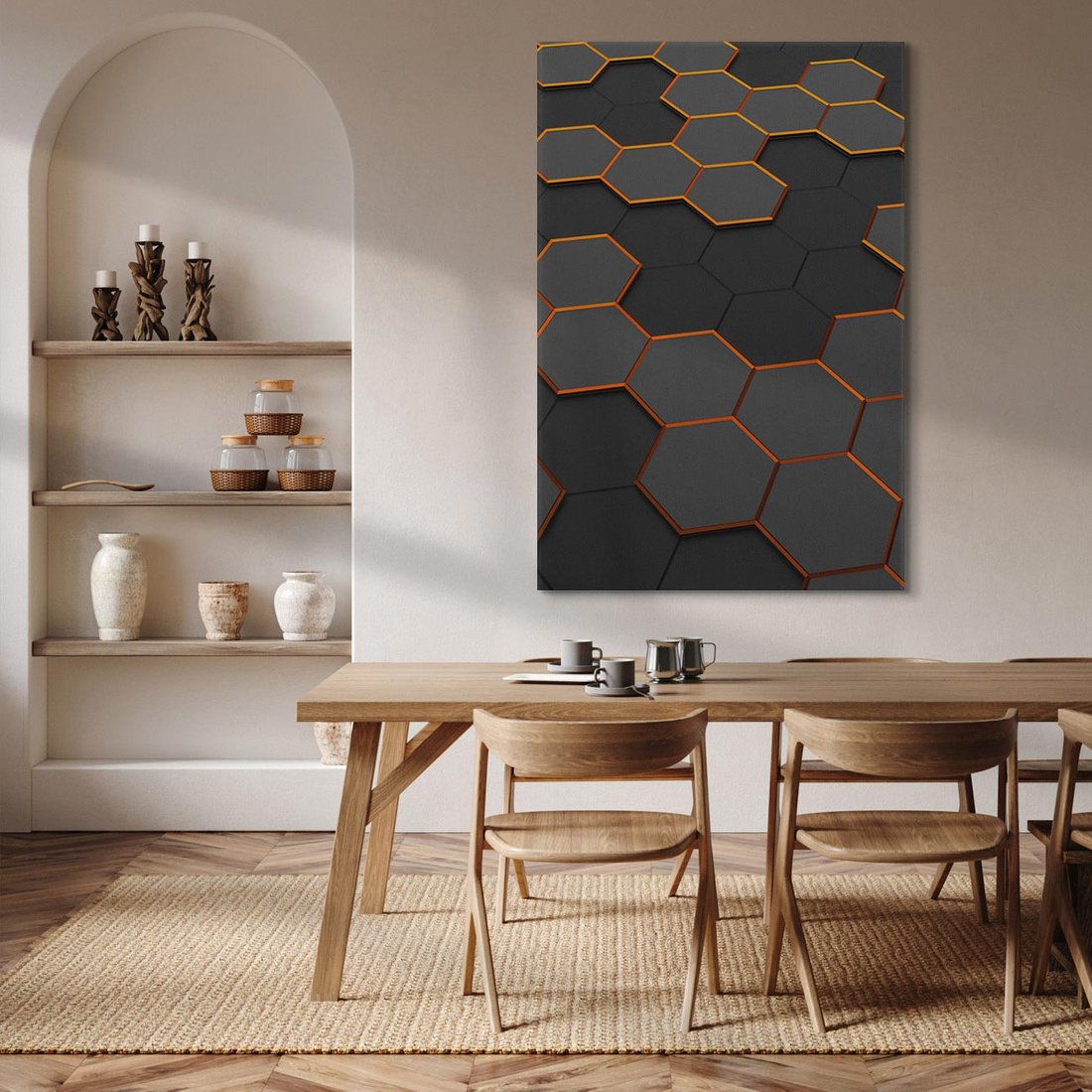 Obraz na płótnie 50x70 - Trójwymiarowa abstrakcja - 3D, abstrakcja