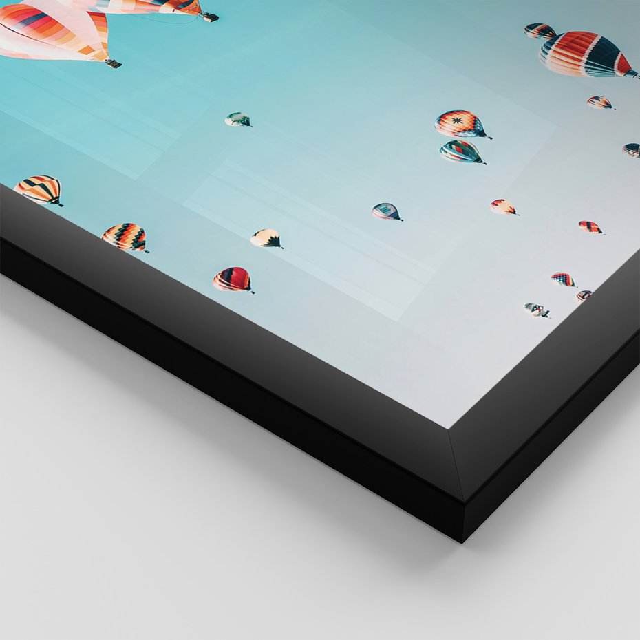 Zestaw obrazy w ramie 50x70 galeria - Surfing, Floryda, balony - rama czarna