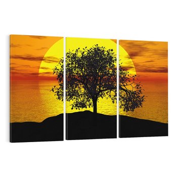 Obraz na płótnie 120x80 - Drzewo - Zachód słońca - drzewo, zachód słońca