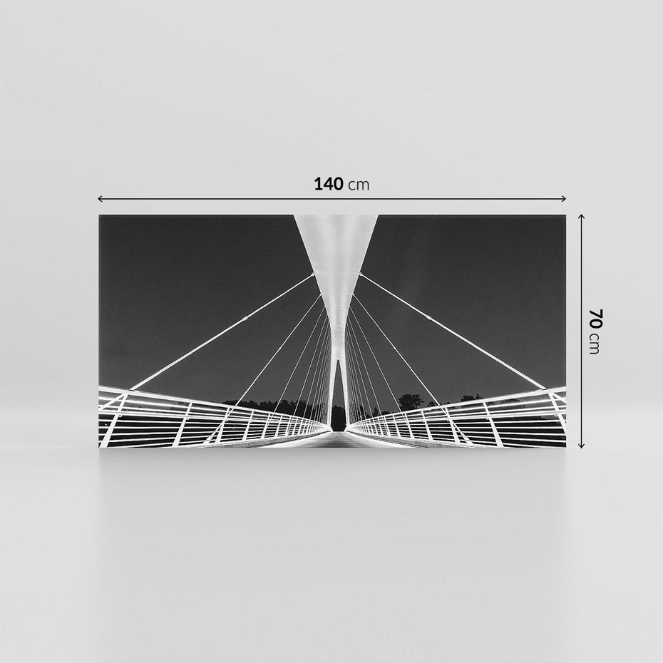 Obraz na płótnie 140x70 - Most nocą - Architektura - most, noc