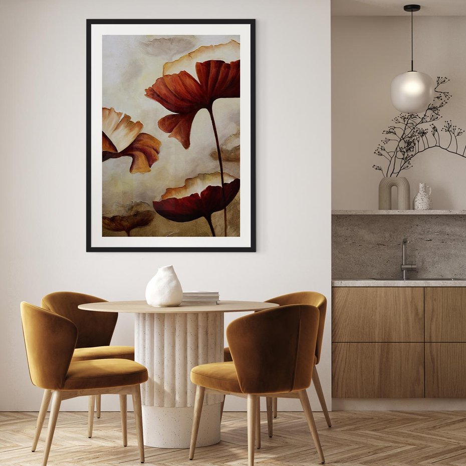 Plakat bez ramy 40x50 - Sztuka Kwiatów - kwiaty, sztuka