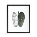Plakat w ramie 40x50 - Przesunięte Jabłko - minimalistyczny plakat, jabłko - rama czarna