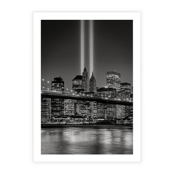 Plakat bez ramy 21x30 - Miasto ożywione nocą - miasto, noc