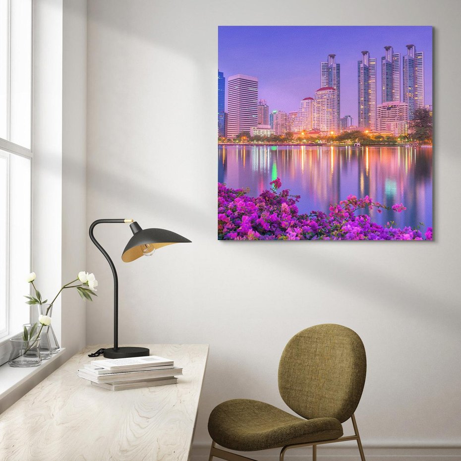 Obraz na płótnie 60x60 - Tajemnicza Azja - Bangkok, Azja