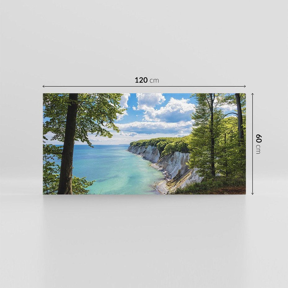 Obraz na płótnie 120x60 - Morze: siła skał na brzegu" - morze, skały