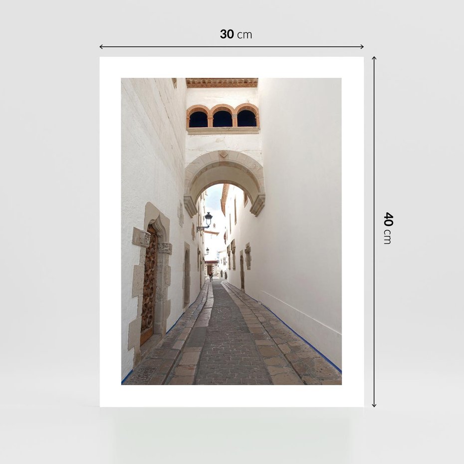 Plakat bez ramy 30x40 - Perspektywiczna Magia Uliczki - uliczka, perspektywa