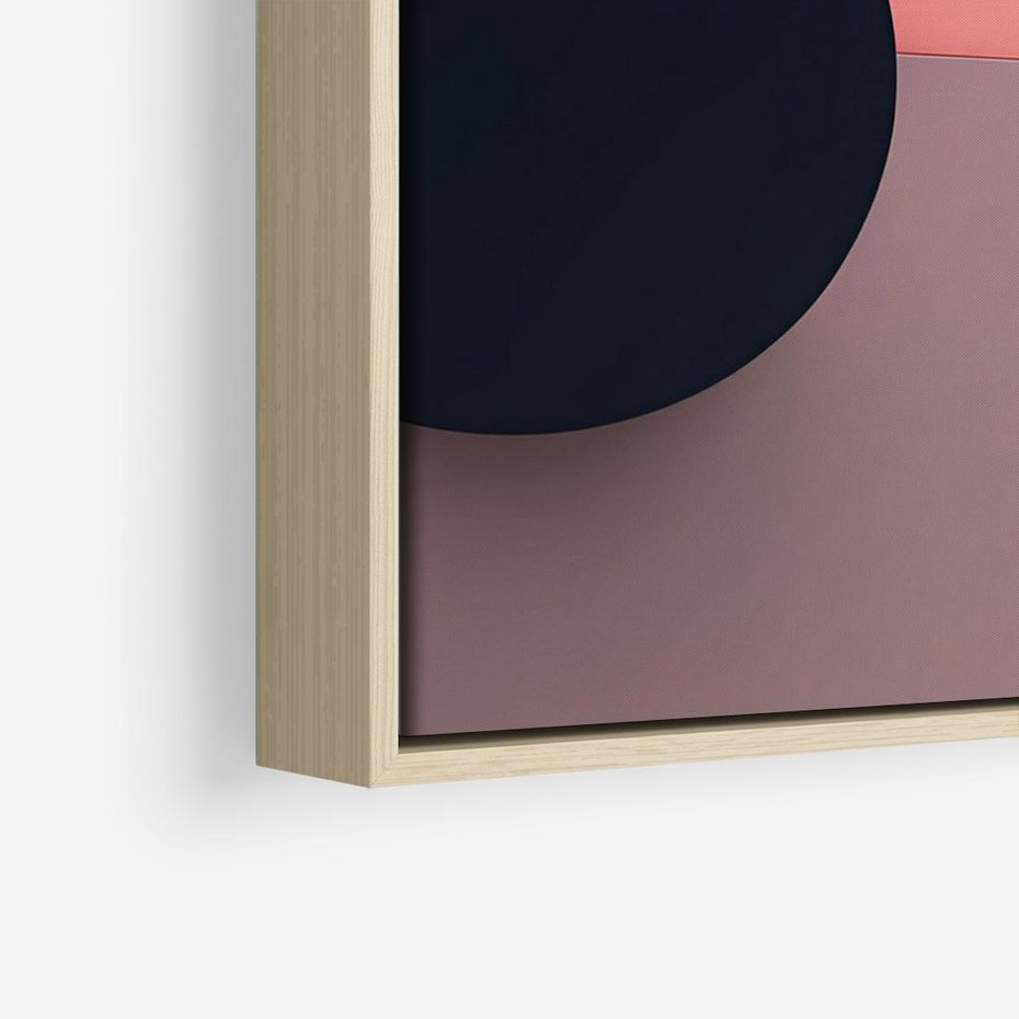 Obraz w ramie 70x50 - Przenikanie przestrzeni czasu - abstrakcja, geometria - rama drewno