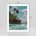 Plakat bez ramy 40x50 - Rajskie Wakacje - plaża, palmy