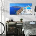 Obraz na płótnie 140x70 - Santorini i Morze Błękitów - Grecja, Santorini