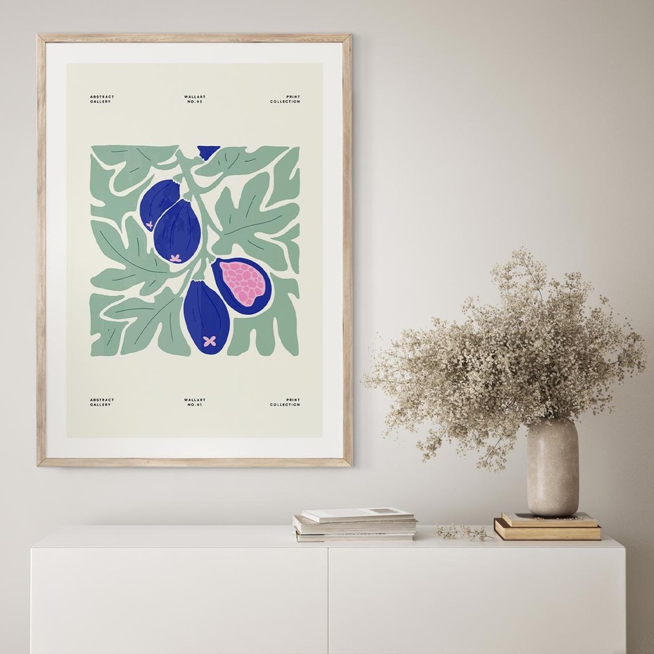 Plakat w ramie 30x40 - Symfonia Przestrzeni - figi, plakat - rama drewno