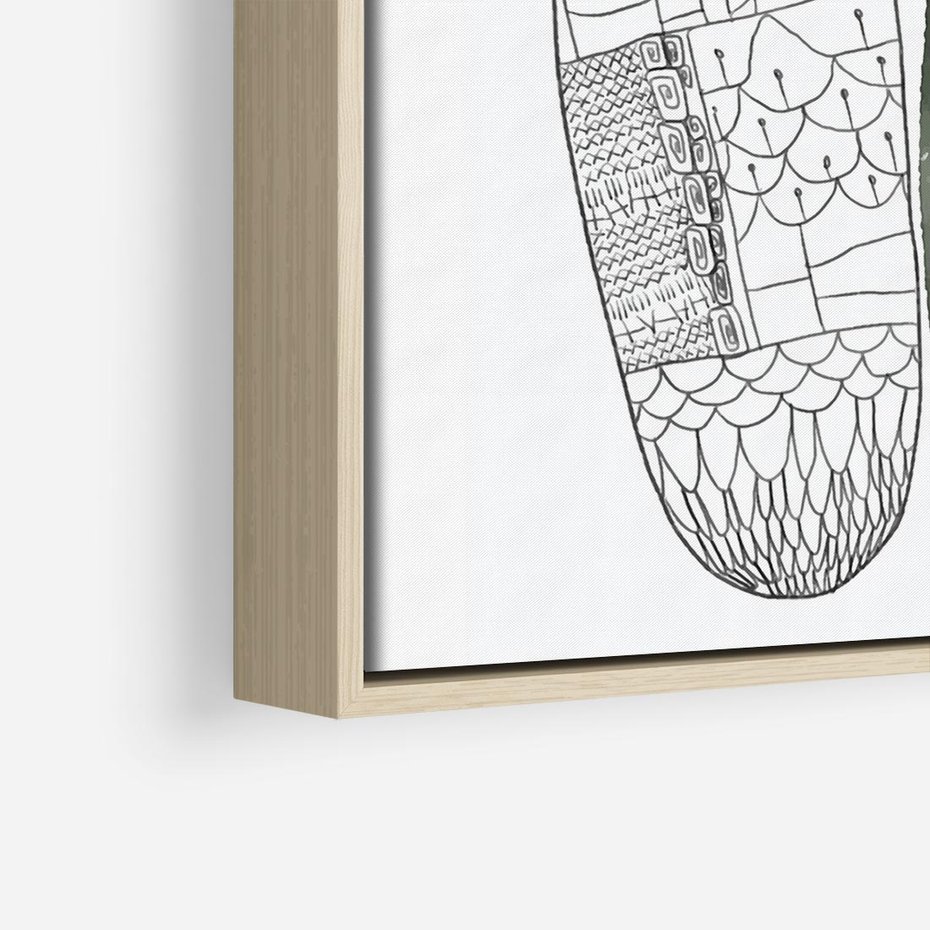 Obraz w ramie 50x50 - Przesunięte Jabłko - minimalistyczny plakat, jabłko - rama drewno