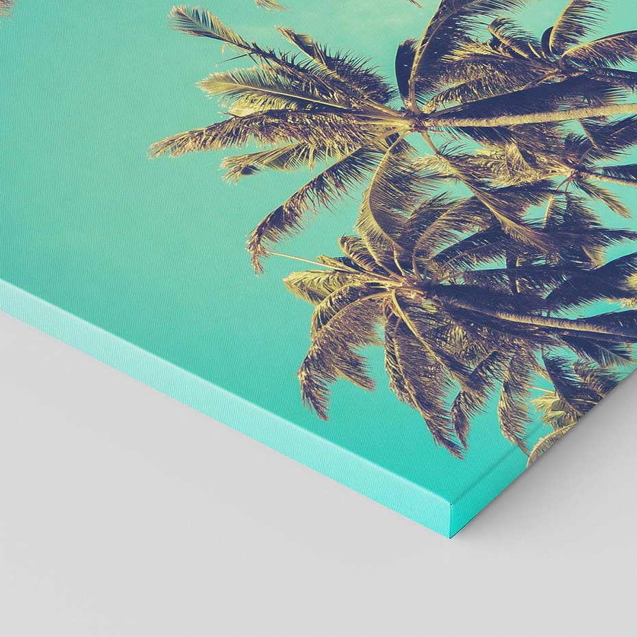 Obraz na płótnie 120x80 - Tropikalne palmy w krainie słonecznych wakacji - palmy, tropiki