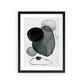Plakat w ramie 30x40 - Abstrakcyjne Plamy w Akwareli - abstrakcyjne akwarelowe plamy - rama czarna