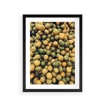 Plakat w ramie 30x40 - Świeżość Cytrusów - cytryny, limonki - rama czarna