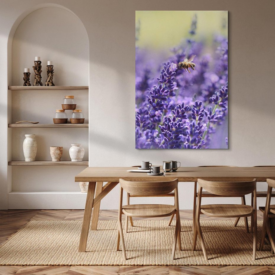 Obraz na płótnie 50x70 - Magia lawendy delikatne kwiaty - lawenda, kwiat